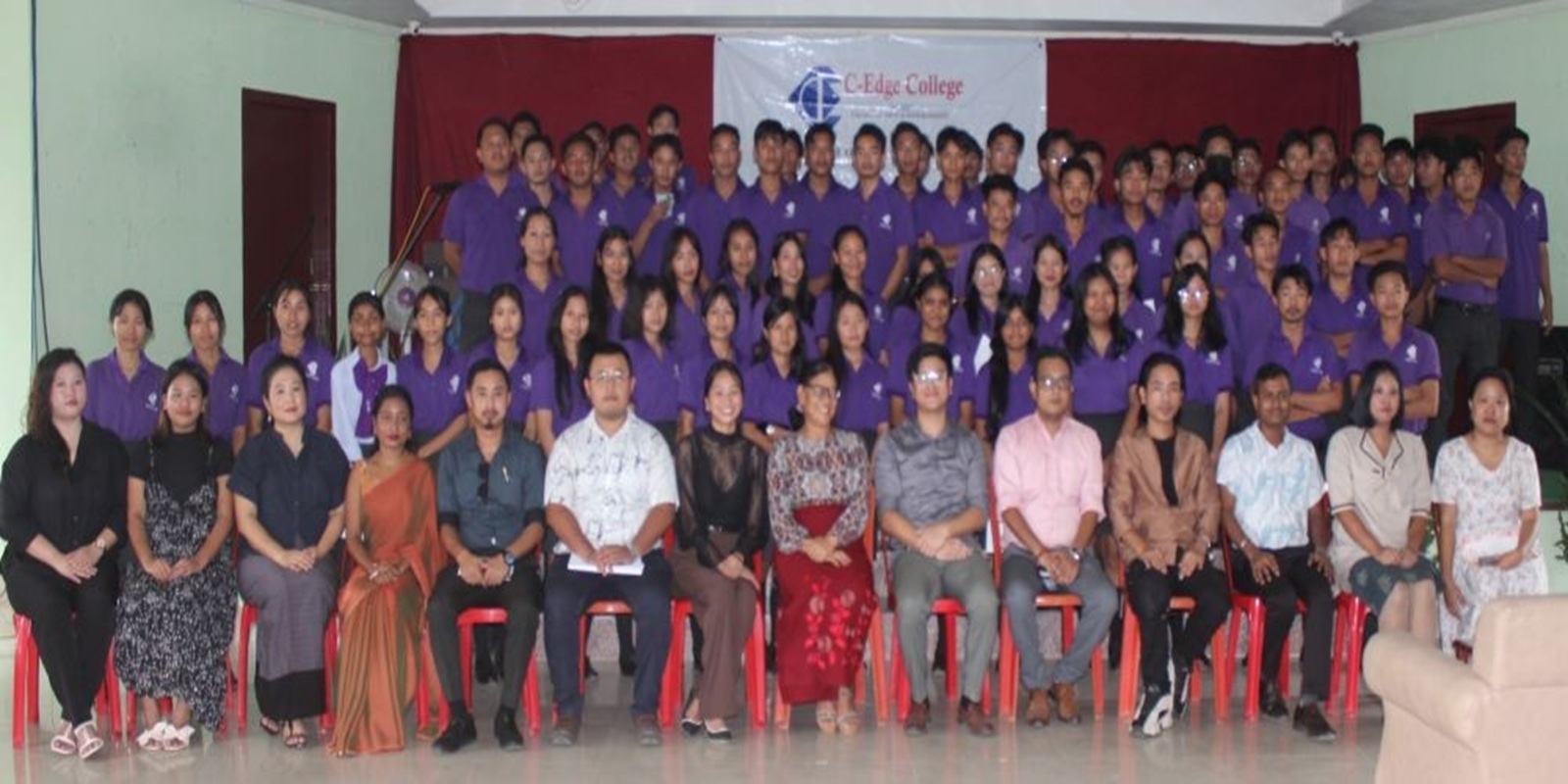 Students and dignitaries who participated in the World Entrepreneurs Day at C-Edge College on August 21